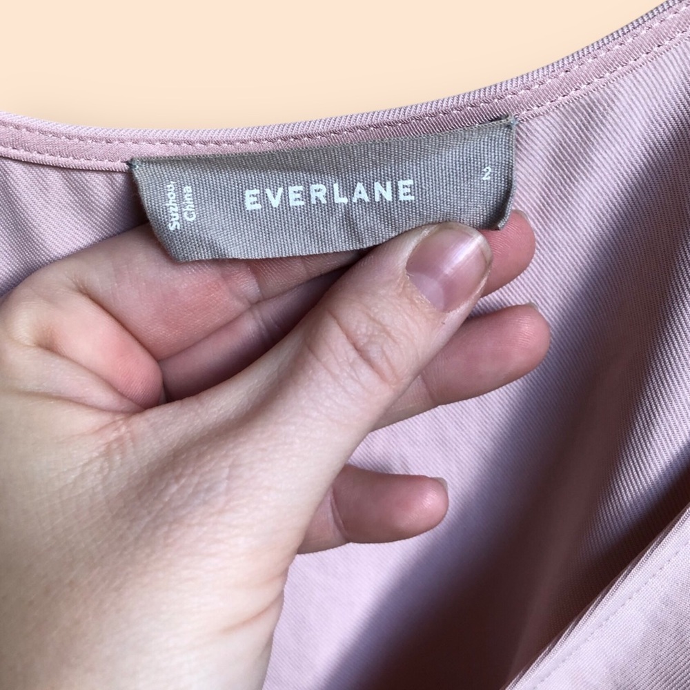 Everlane Women’s Pink Japanese Go Weave Tank MIDI Wrap Dress Pastel Women’s 2 - Picture 8 of 16